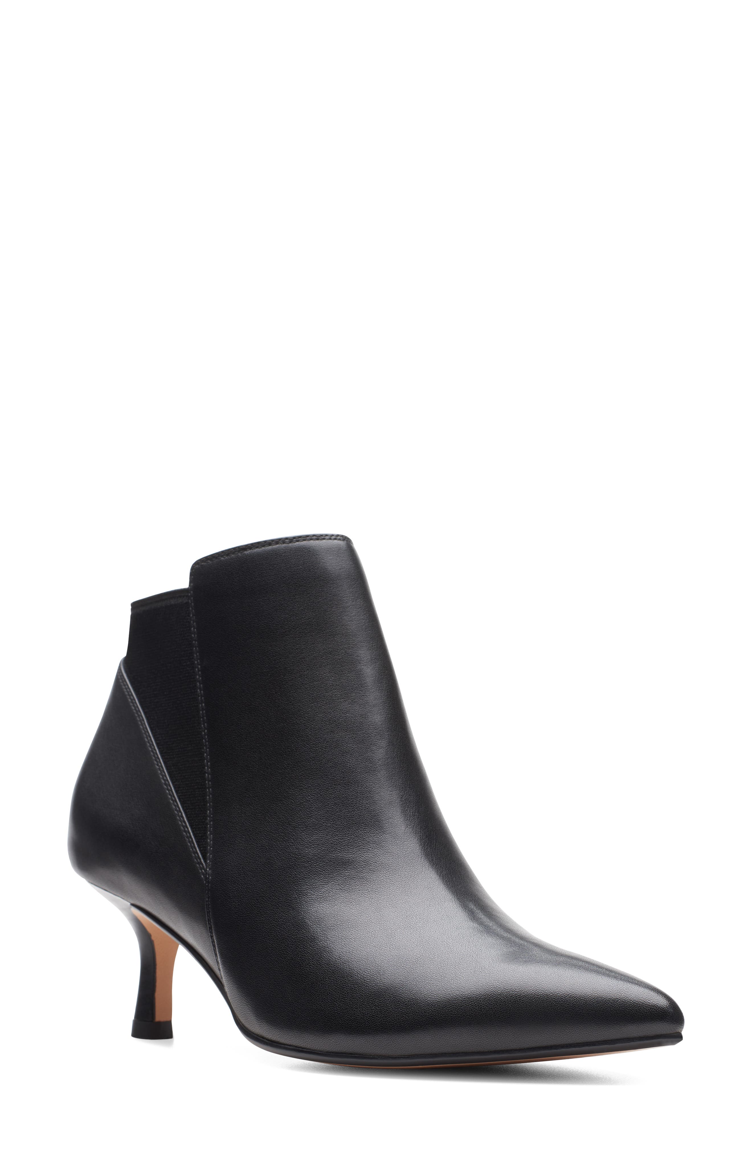 Clarks<sup>®</sup> Violet Up Pointed Toe Bootie, Main, color, 