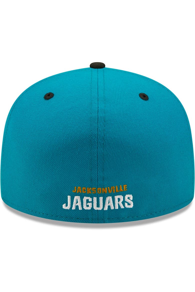 Men's New Era  Teal/Black Jacksonville Jaguars Flipside 2Tone 59FIFTY Fitted Hat, Alternate, color, Teal