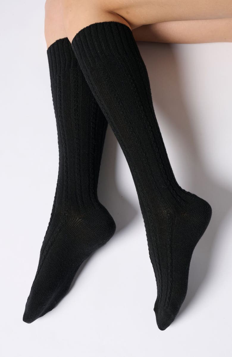 Oroblu Nancy Wool & Cashmere Blend Knee High Socks, Main, color, 