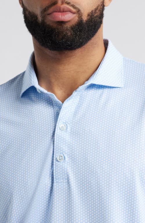 Johnnie-o Hex Geo Print Prep-formance Golf Polo In Seychelles