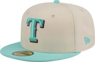 New Era Men's New Era Light Beige/Turquoise Texas Rangers Two-Tone Color Pack 59FIFTY Fitted Hat