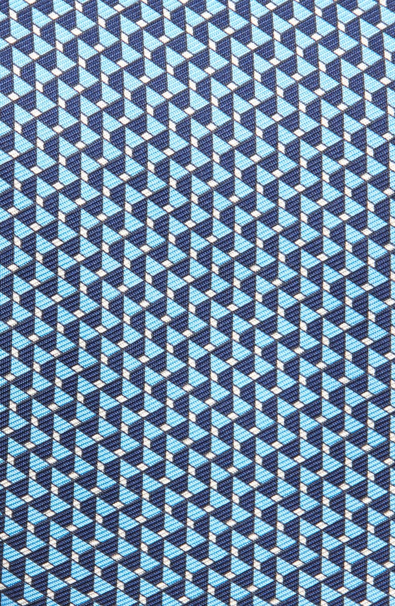 ZEGNA TIES Triangle Geo Silk Tie, Alternate, color, Light Blue