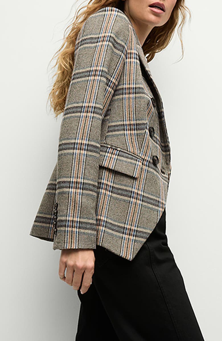 Veronica Beard Miller Herringbone Tweed Dickey Jacket, Alternate, color,