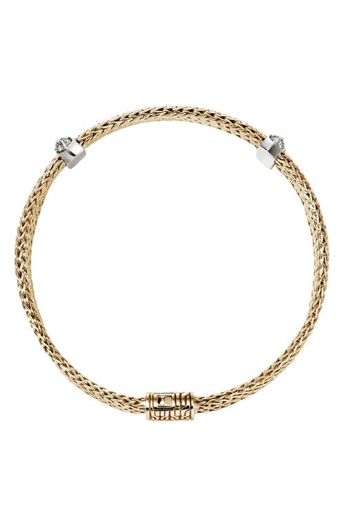 John Hardy Icon Link Diamond Station Bracelet In Gold