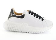 PHILIPP PLEIN Leather Lo-Top Sneakers Hexagon Insert Sole And Plein Boy