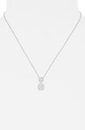 Nadri Oval Halo Drop Necklace