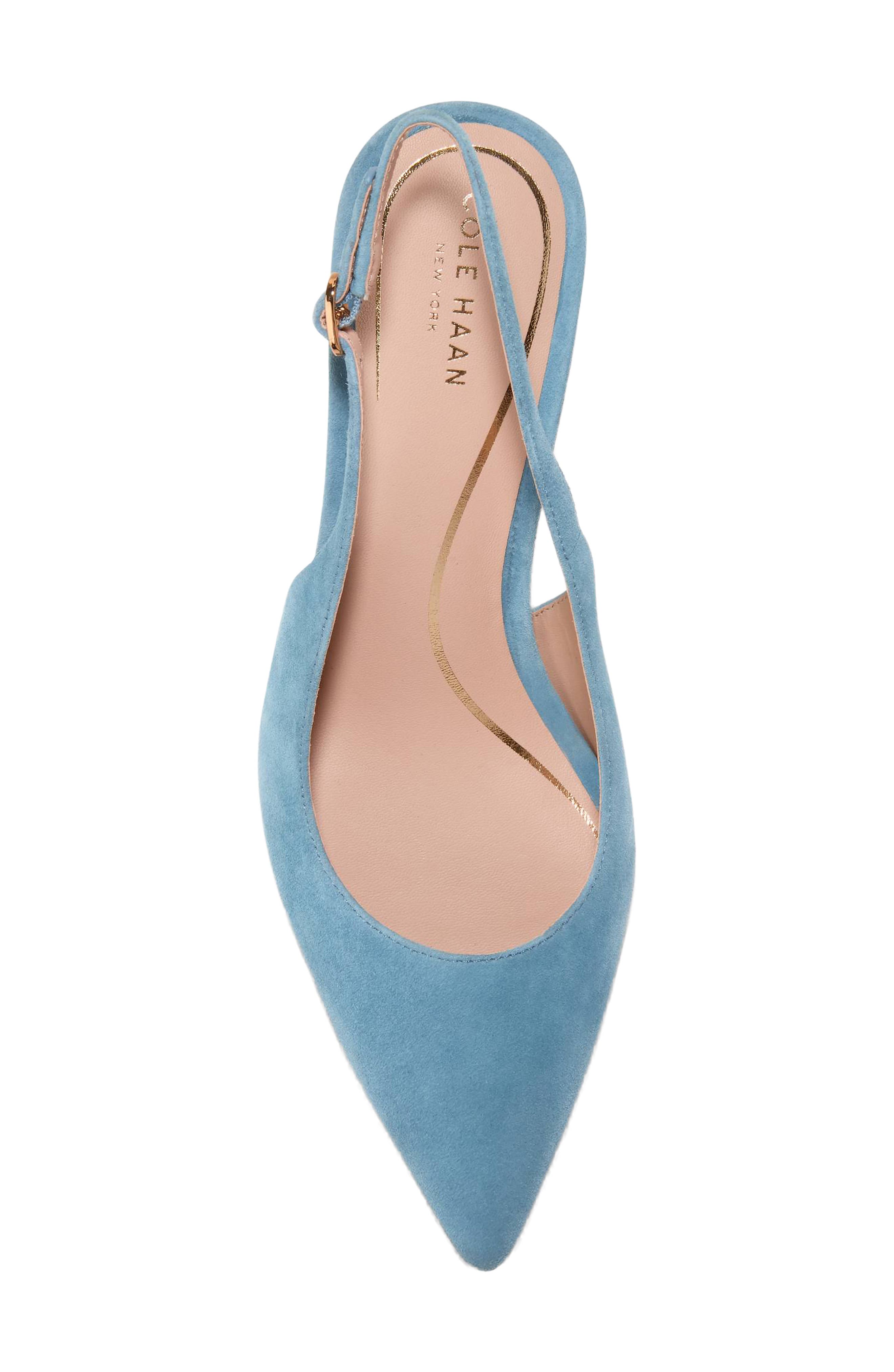 Hansell Slingback Pointed Toe Pump, Alternate, color, PROVINCIAL BLUE SUEDE