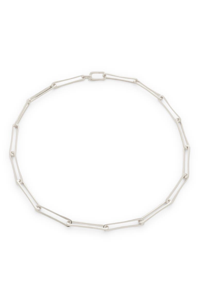 Alta Long Link Necklace, Main, color, STERLING SILVER