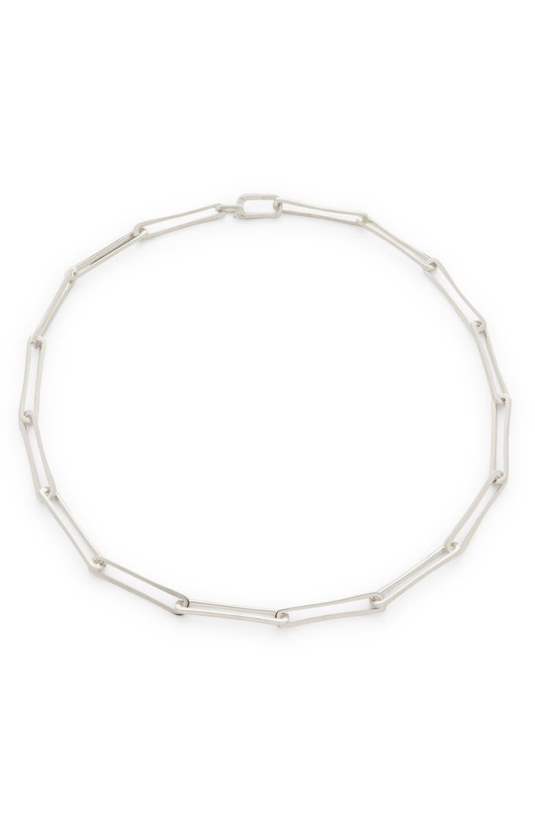 Monica Vinader Alta Long Link Necklace, Main, color, Sterling Silver
