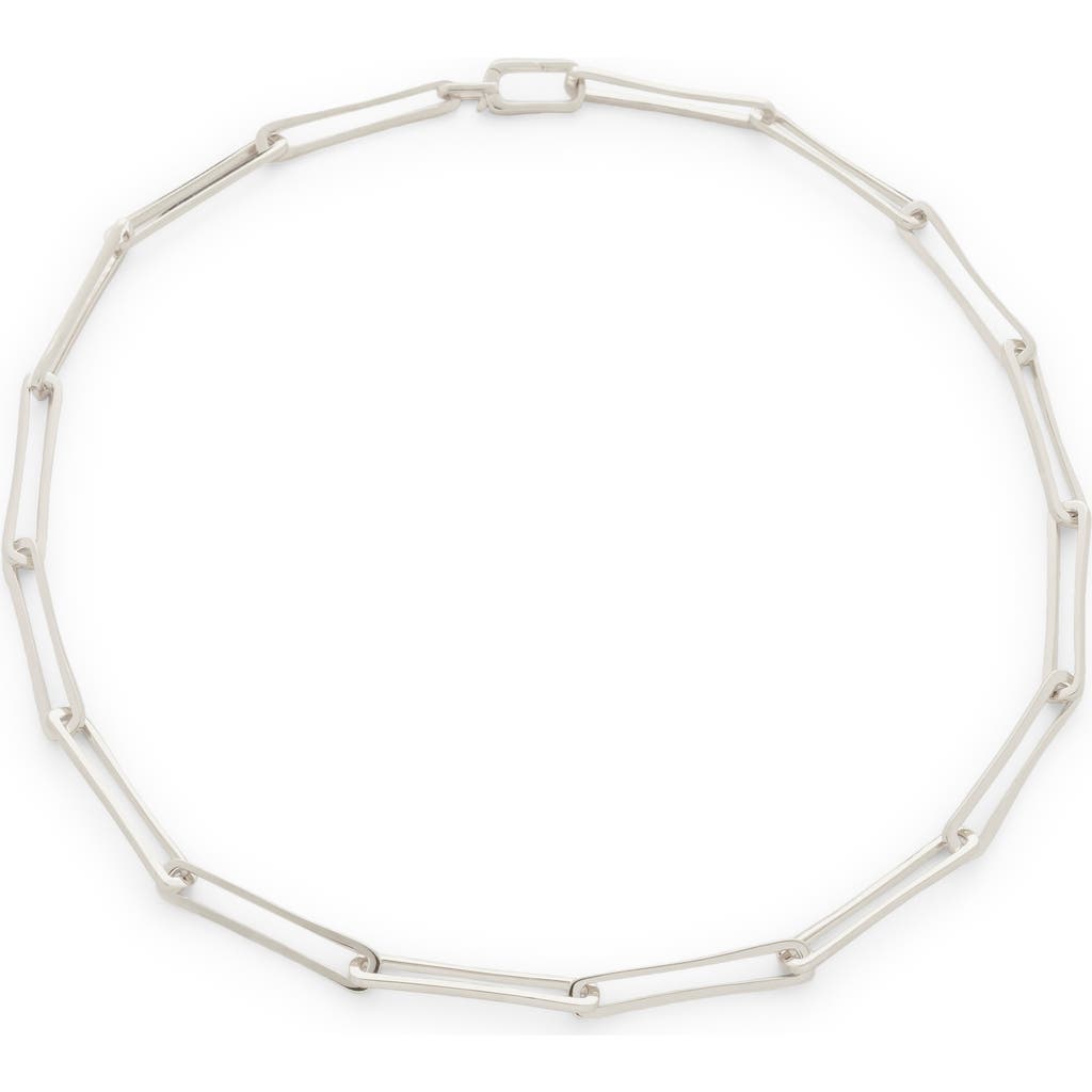 Monica Vinader Alta Long Link Necklace In Silver