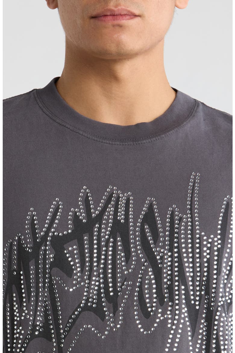 Beaded Graphic T-Shirt, Alternate, color, BLACK