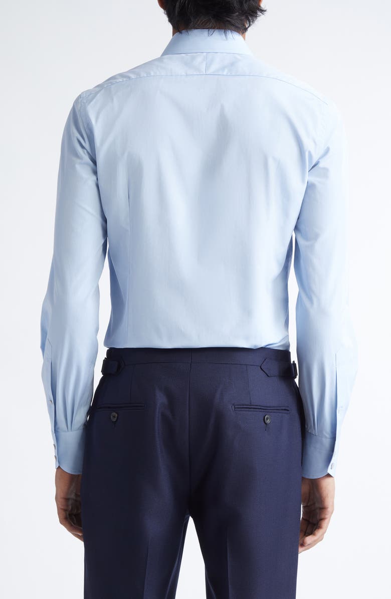 TOM FORD Classic Fit Cotton Button-Up Shirt, Alternate, color, Light Blue