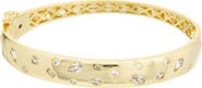 Juvell Cubic Zirconia Hinged Bangle Bracelet