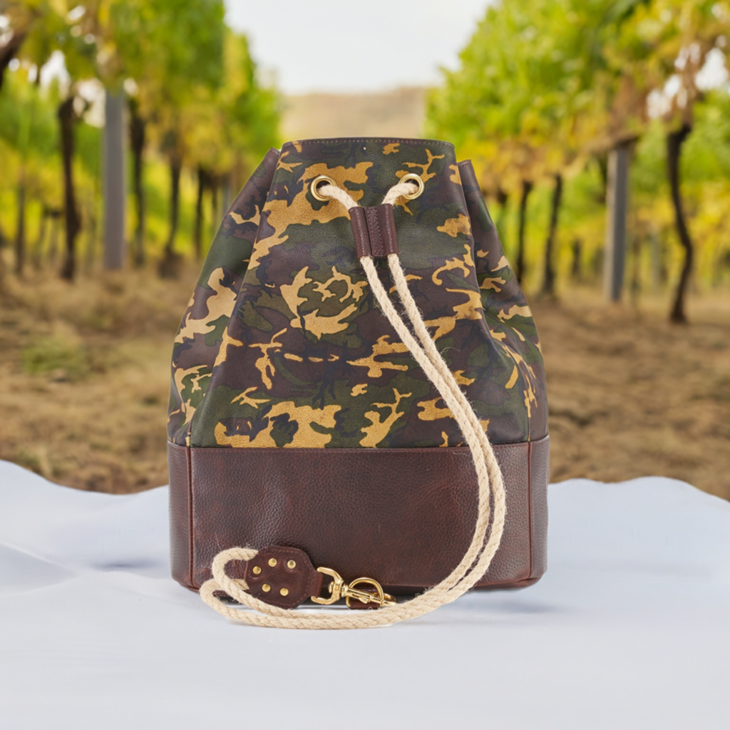 Wanderlust Leather Duffle Bag, Alternate, color, Tan Camo