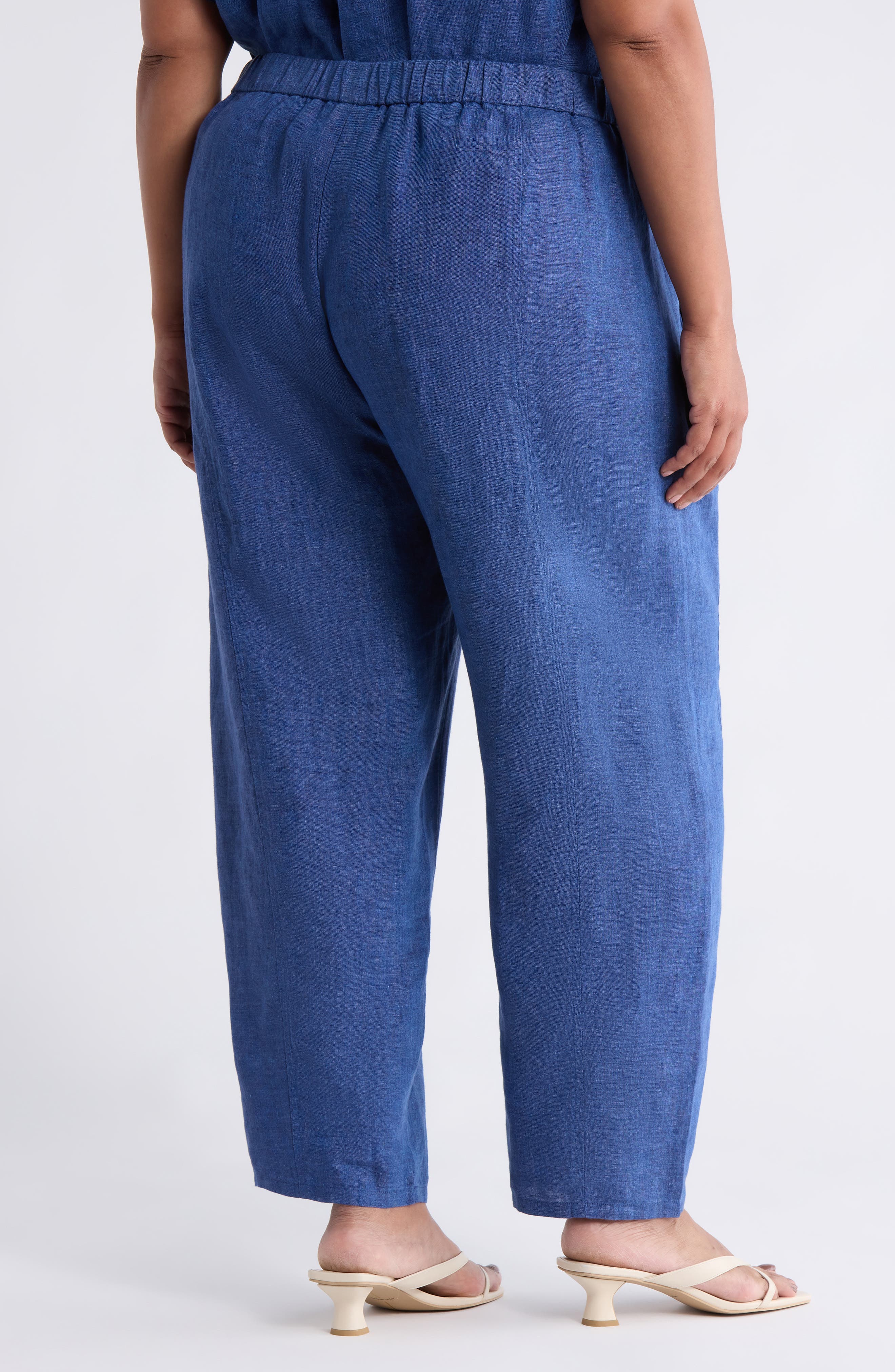 Pleated Organic Linen Lantern Pants - image 2