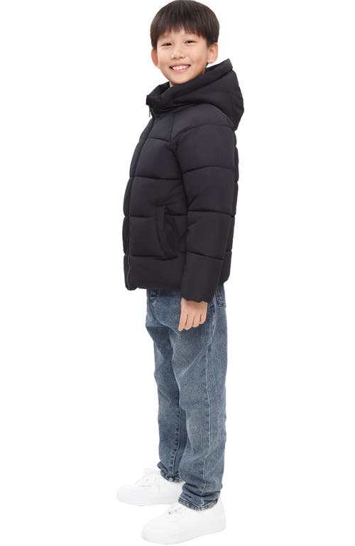 Rokka&rolla Kids' Shield Puffer Jacket In Black