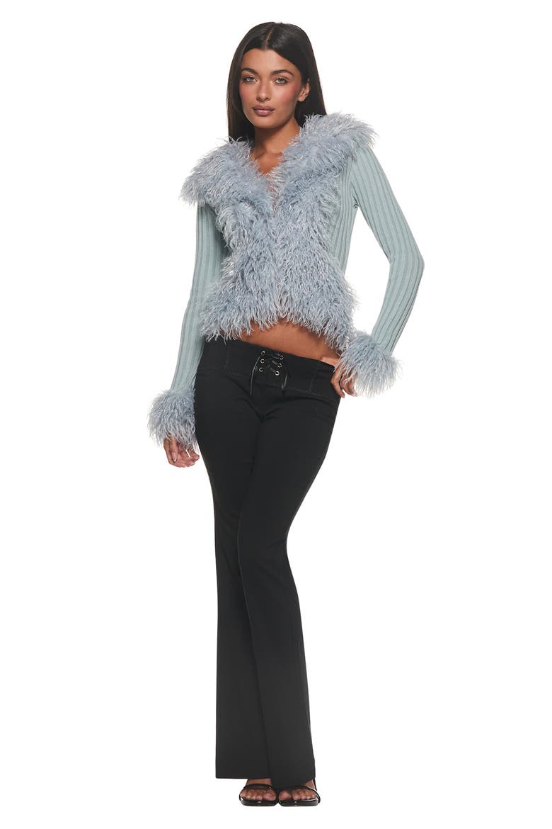 Cressida Faux Fur Jacket, Alternate, color, ICE BLUE