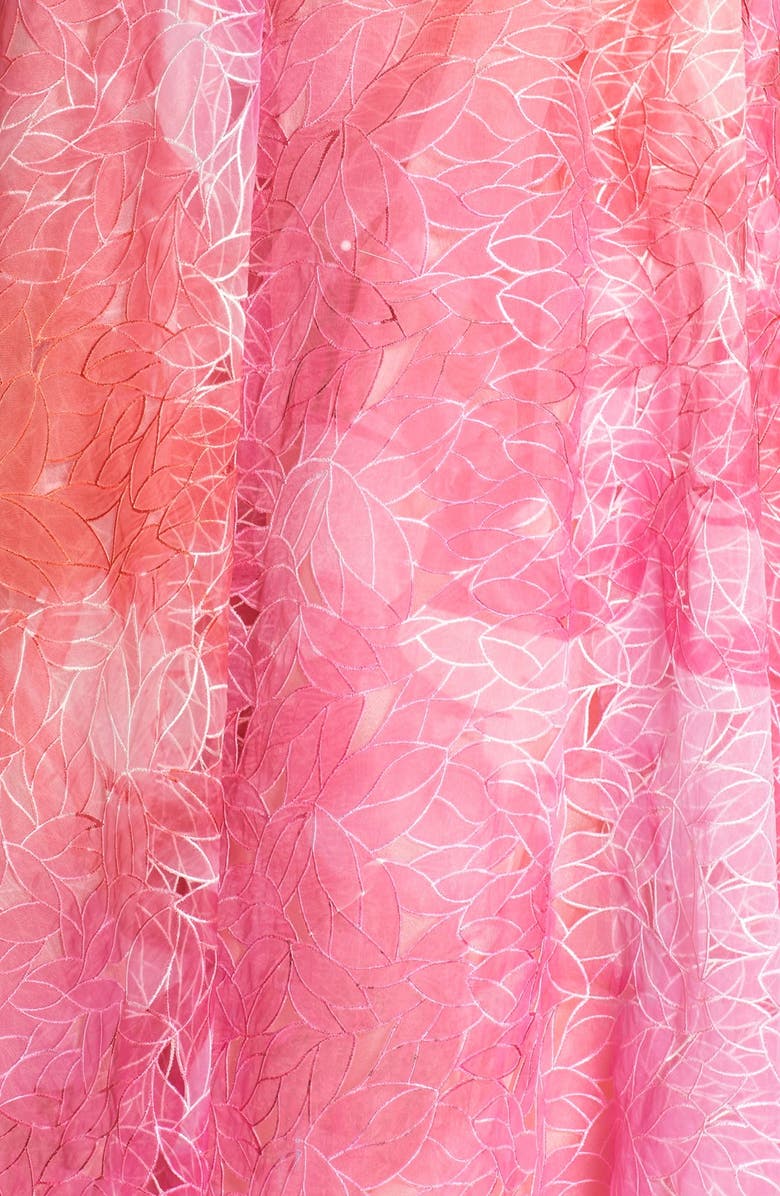 ML Monique Lhuillier Floral Organza Fit & Flare Dress, Alternate, color, 