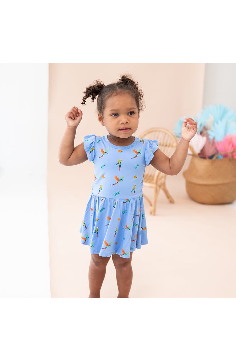 Kyte BABY Macaw Twirl Skirted Bodysuit, Alternate, color,