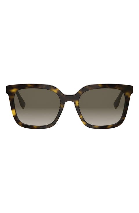 Forever Fendi 56mm Gradient Square Sunglasses