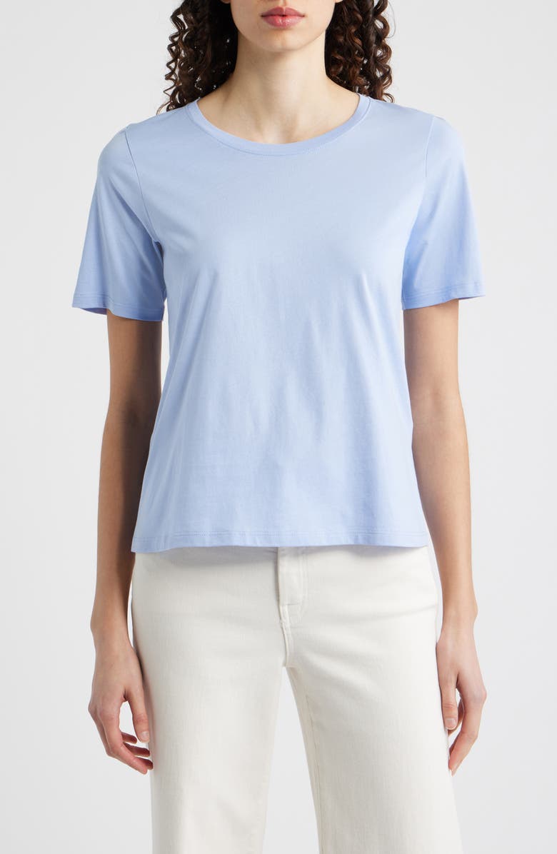 Eileen Fisher Crewneck Organic Cotton T-Shirt, Main, color, Myrtl