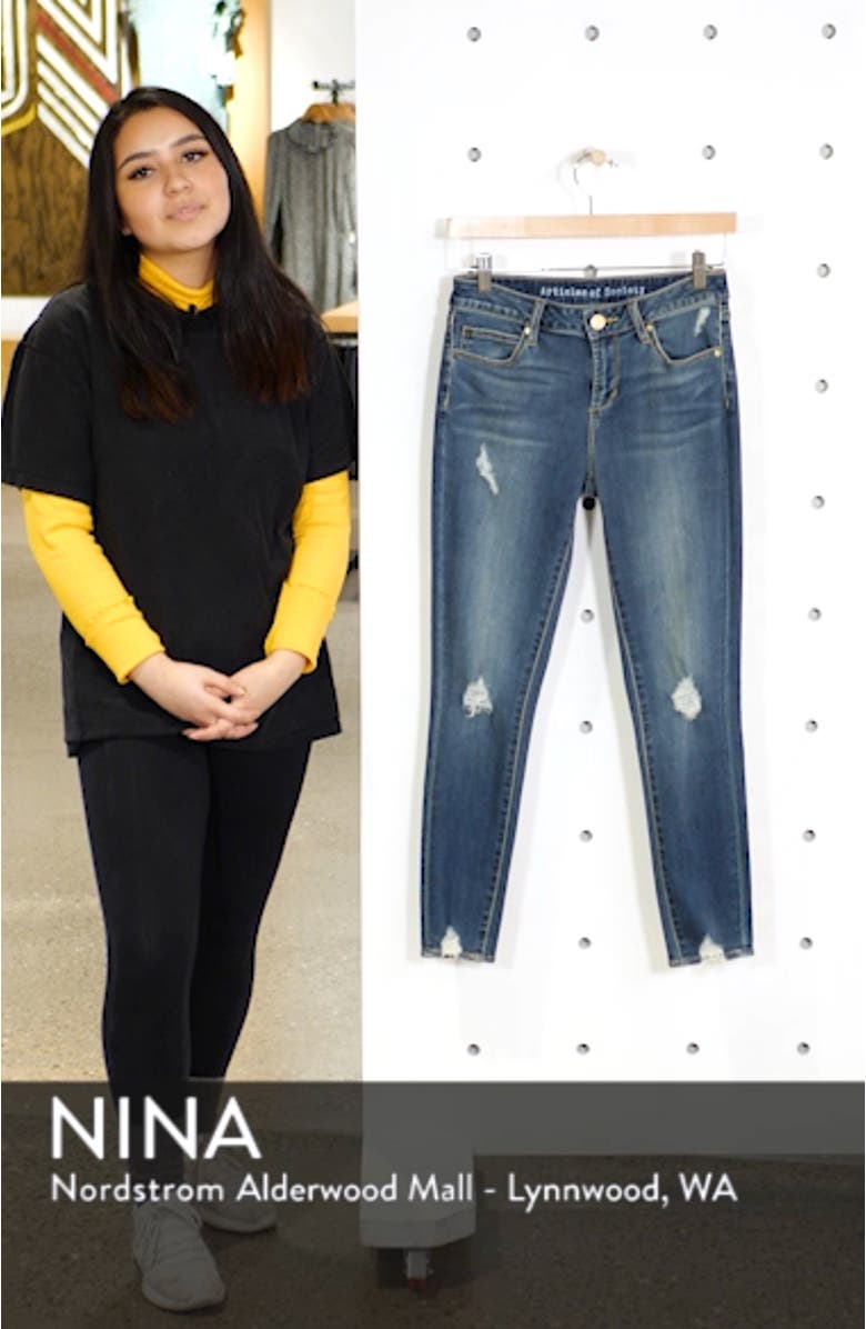 Suzy Distressed Crop Skinny Jeans, sales video thumbnail