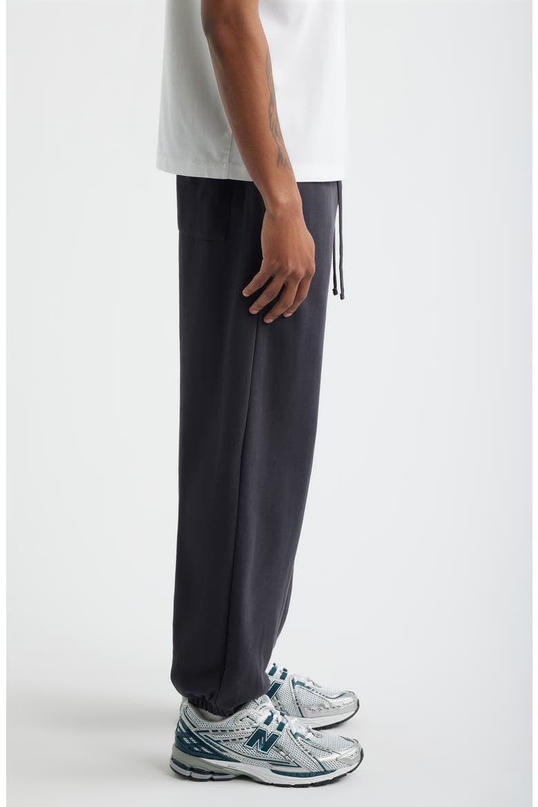 Baggy Cotton Sweatpants, Alternate, color, BLACK FADED