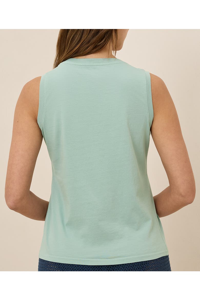 Organic Cotton Softspun V-Neck Tank, Alternate, color, Agave Green