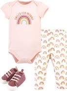 Hudson Baby Cotton Comfort 3Pk Bodysuit, Pants, and Shoes