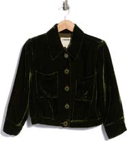 L'AGENCE Jia Cropped Velvet Jacket