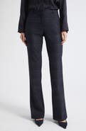 MARELLA Galante Plaid Wool Blend Straight Leg Pants