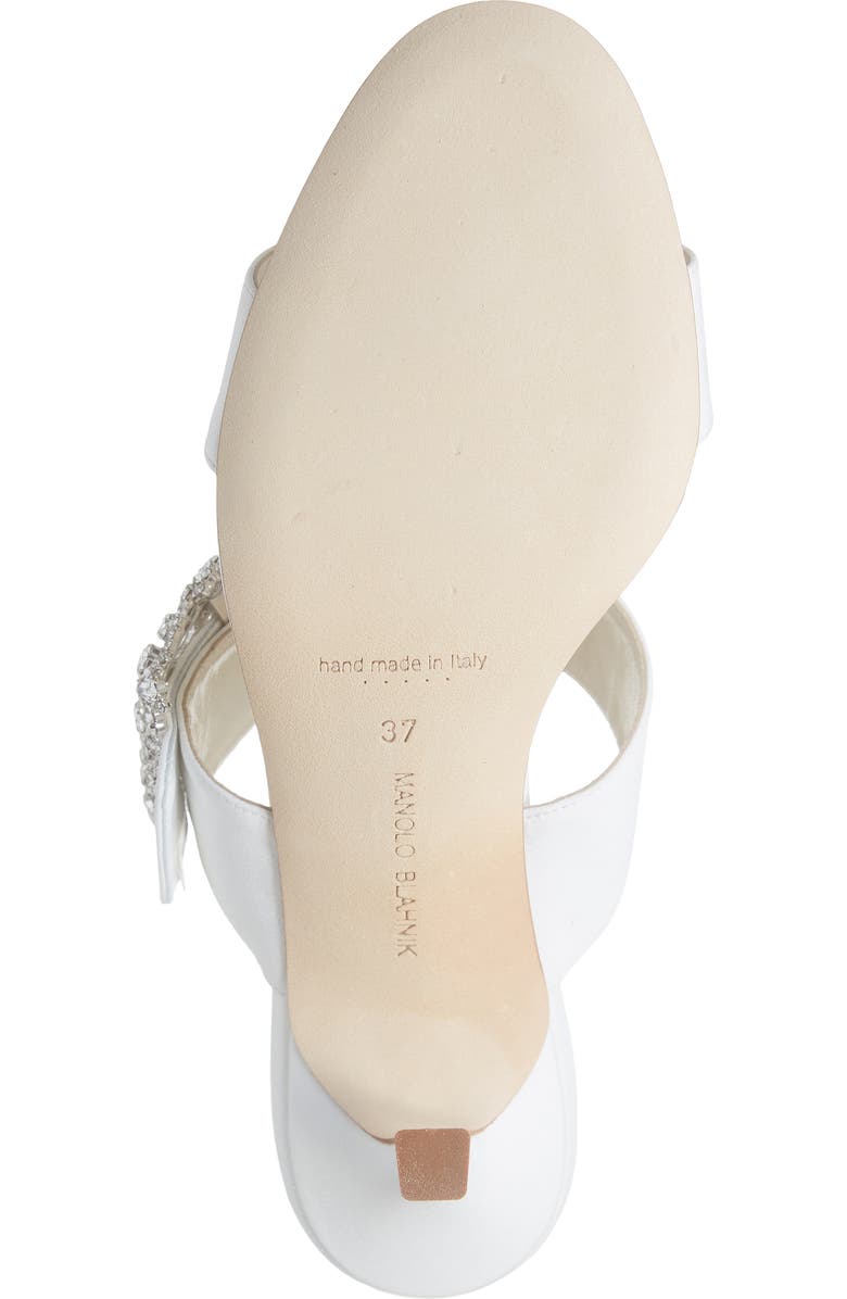 Manolo Blahnik Gable Crystal Buckle Slide Sandal, Alternate, color,