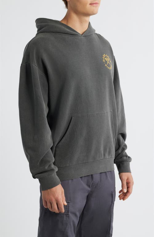 Dark Seas Thorn Bush Oversize Cotton Blend Hoodie In Gray