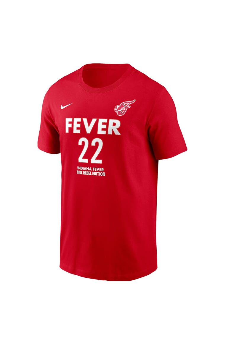 Unisex Nike Caitlin Clark Red Indiana Fever 2024 WNBA Draft Rebel Edition Player Name & Number T-Shirt, Alternate, color, Red
