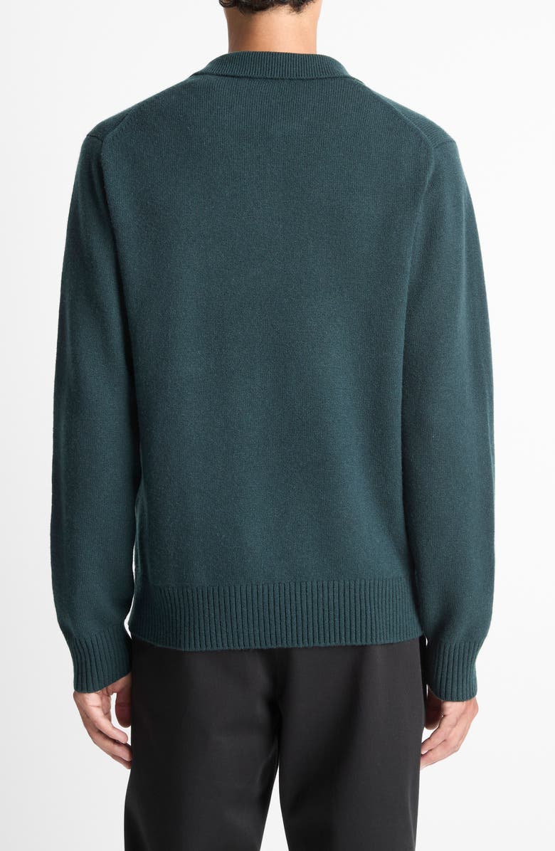 Vince Long Sleeve Quarter Zip Polo Sweater, Alternate, color, Country Racer