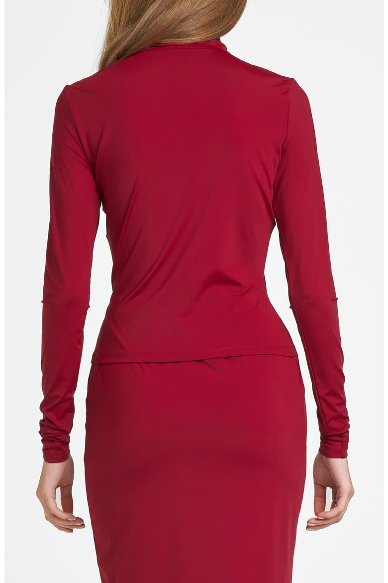 x CHÉRIE MADELEINE Francoise Turtleneck Top, Alternate, color, BORDEAUX