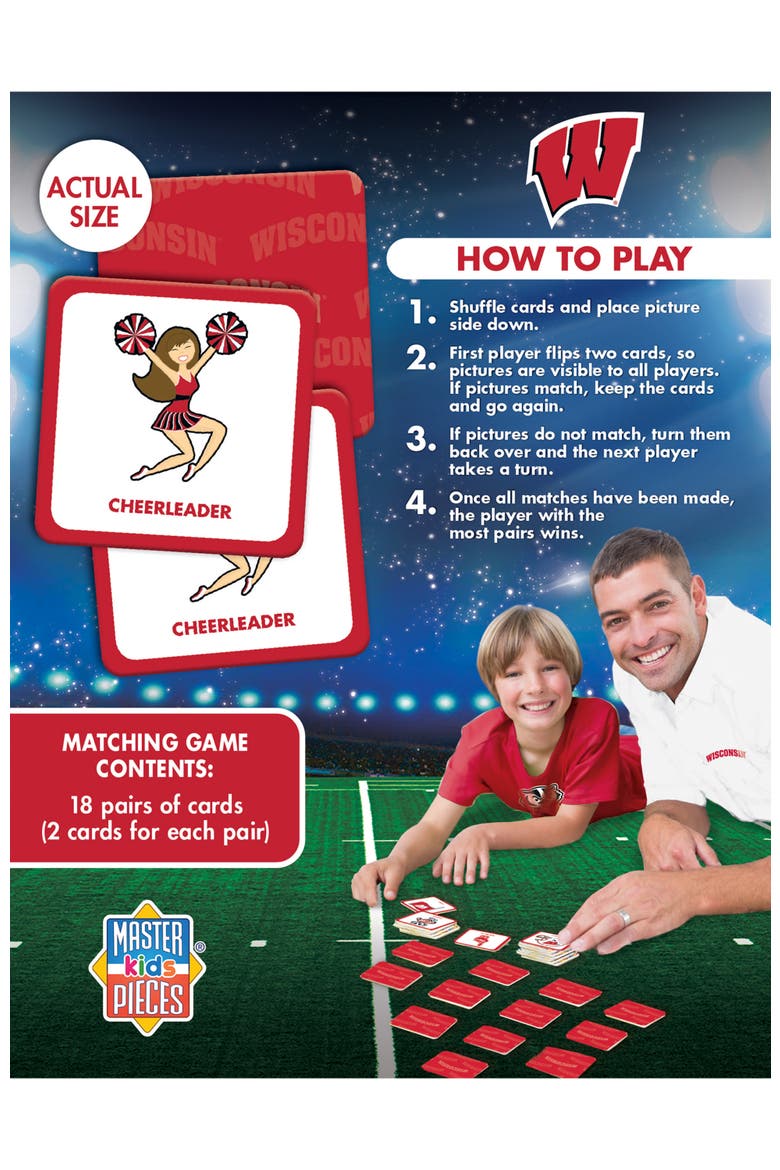 Wisconsin Badgers Matching Game, Alternate, color, Multicolor