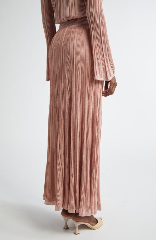 Zimmermann Lucky Metallic Maxi Skirt In Metallic Pink