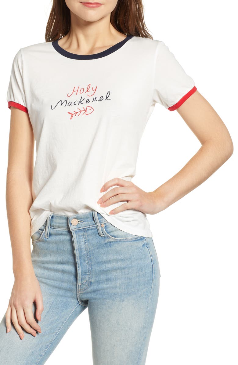 MOTHER Itty Bitty Goodie Goodie Ringer Tee, Main, color, 