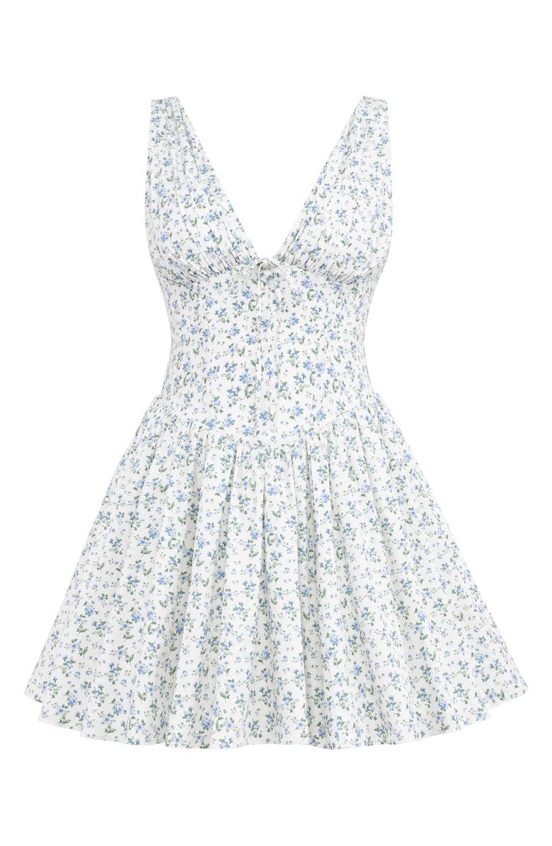 HOUSE OF CB Fabrizia Floral Corset Minidress, Alternate, color, Print Cottage Blue