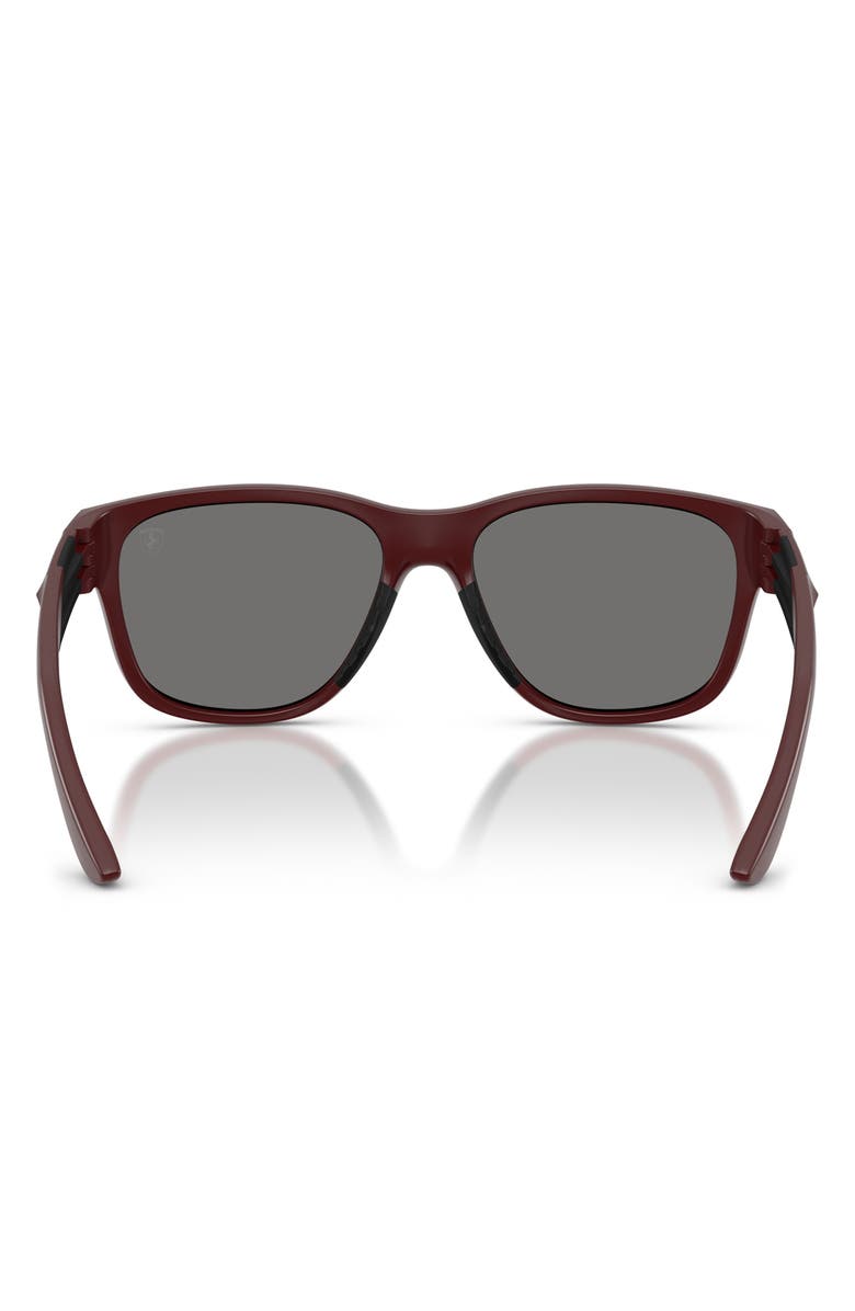 Scuderia Ferrari 57mm Polarized Pillow Sunglasses, Alternate, color, Red Bordaux Matte / Grey
