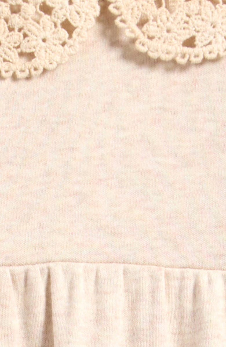 Nordstrom Lace Collar Cotton Jersey Romper, Alternate, color, 