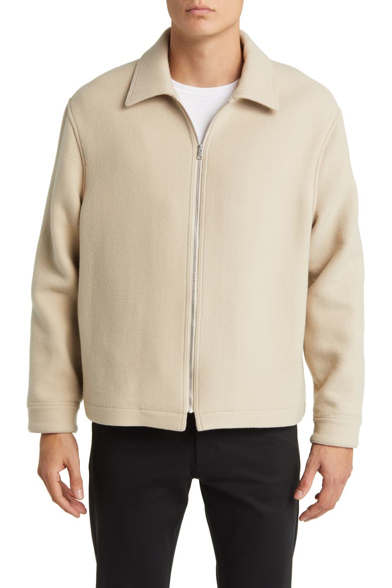 Wool Blend Flannel Jacket, Alternate, color, WARM KHAKI
