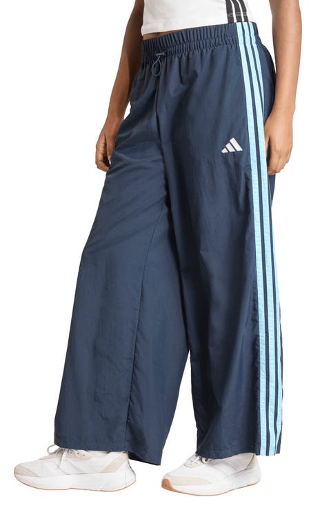 3-Stripe Wide Leg Track Pants