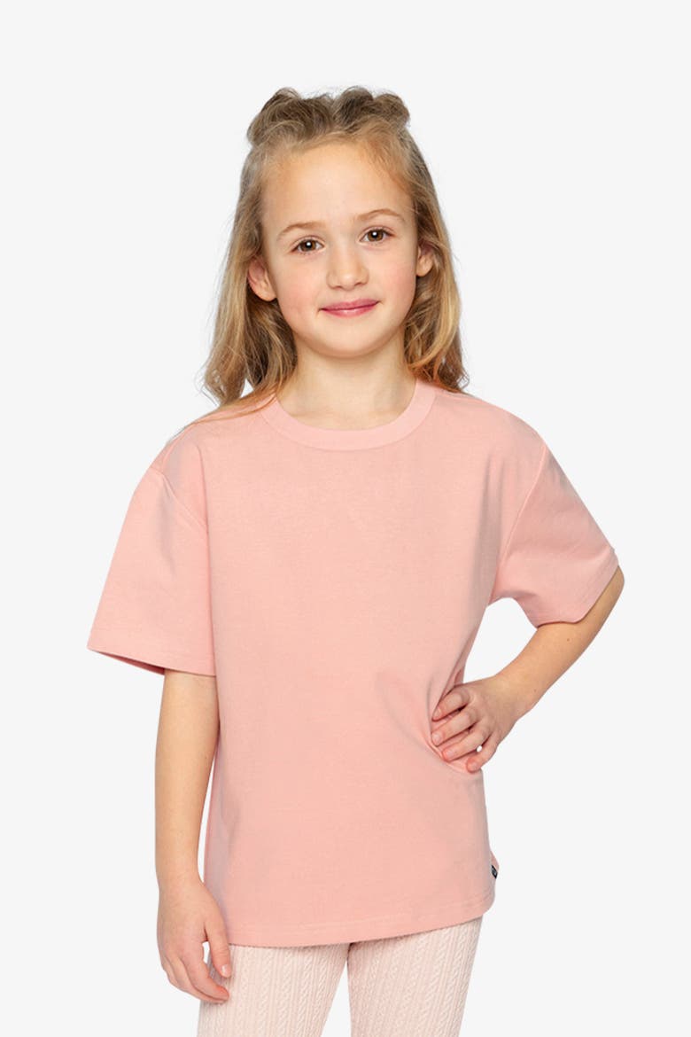 Short Sleeve Relaxed Heavy Jersey Wide T-Shirt, Alternate, color, Pink