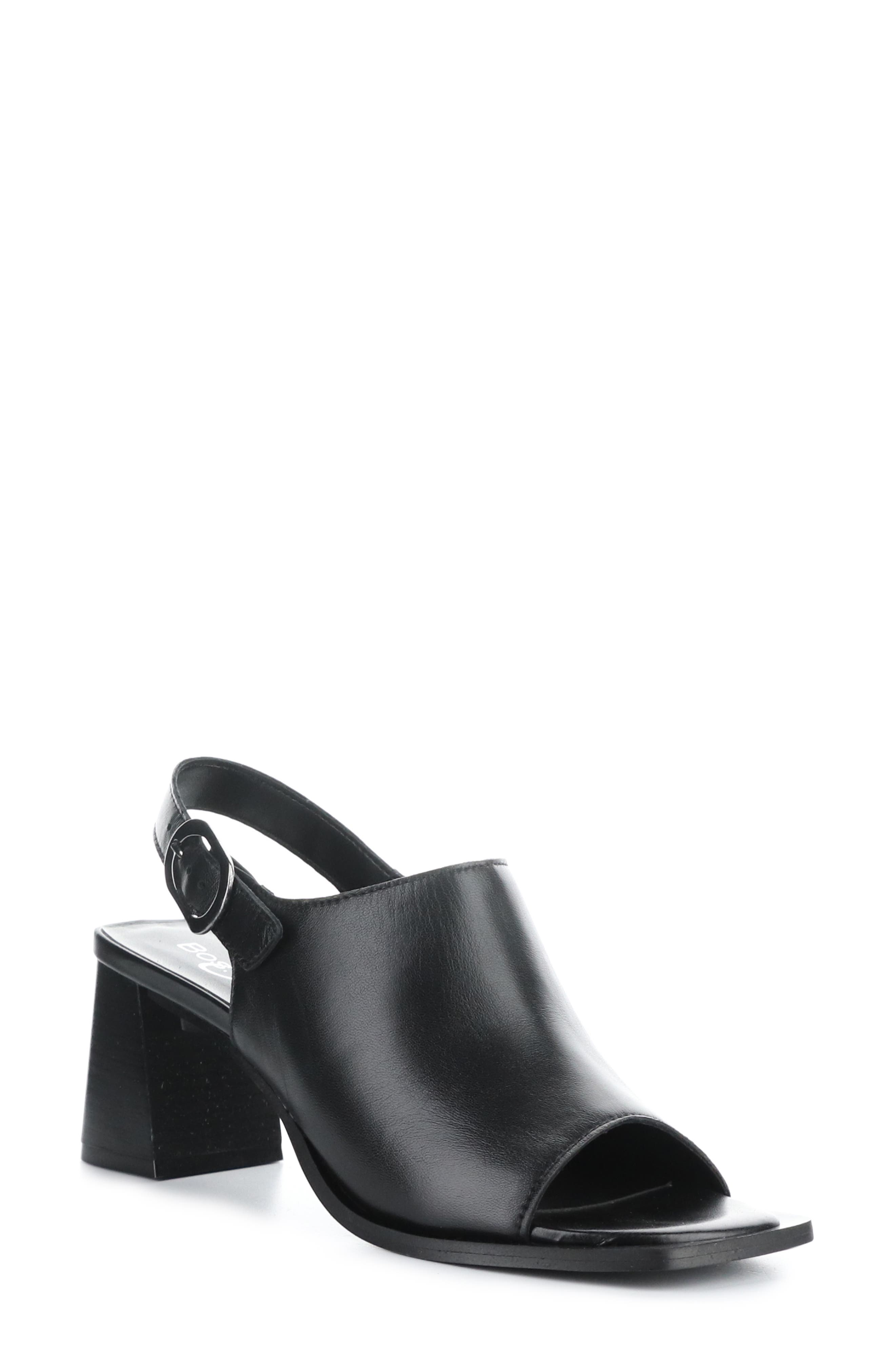 Bos. & Co. Bibi Slingback Sandal, Main, color, Black Nappa