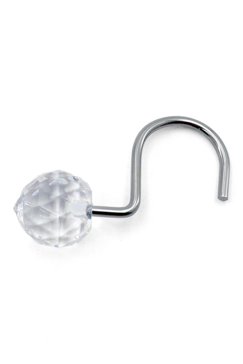 12-Piece Decorative Shower Curtain Rings Set, Main, color, CRYSTAL 2