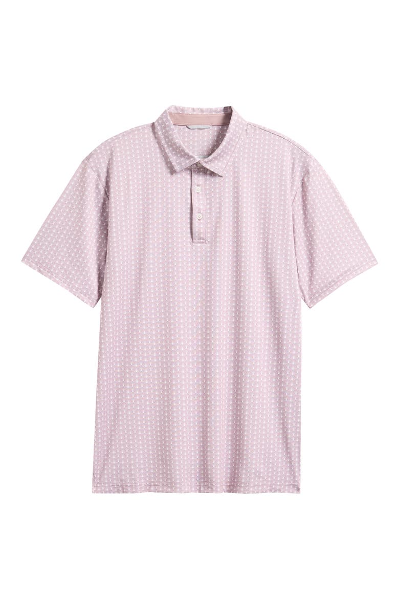 Seashell Print Polo, Alternate, color, MAUVE