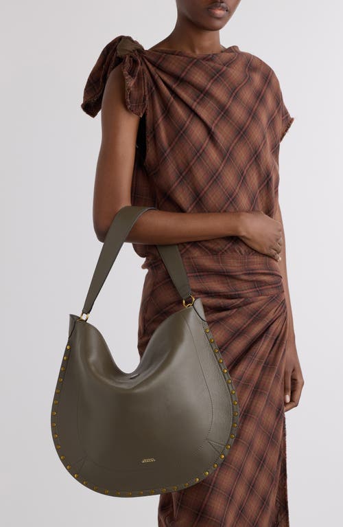 Isabel Marant Oskan Leather Hobo Bag In Brown