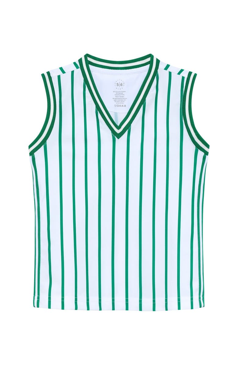 Courtside Kids V-Neck Tank Top, Main, color, Kelly Green